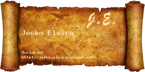 Jesko Elvira névjegykártya